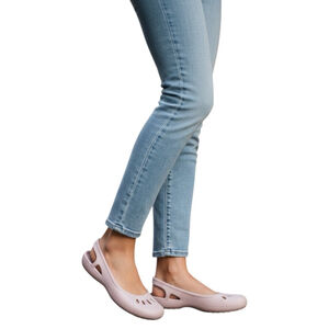 Crocs Slingback Flats Pink Women’s Size 10W Comfort Ballet Shoes